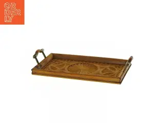 Art Nouveau Træbakke med udskæringer (str. 24x14 cm)