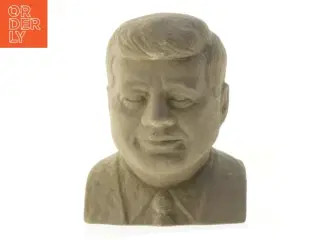 Buste af John F. Kennedy sparebøsse (str. 17x13 cm)