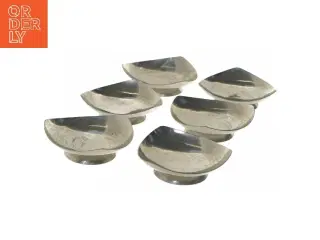 6 Rustfrie stål aske bægre (str. 6 styk, ø 8 cm)