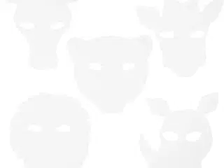 Junglemasker til Børn - 16 Stk. i 5 Designs