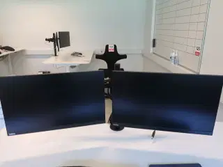 2 stk. Lenovo ThinkVision T24i-2L 23,8" skærm (sort)