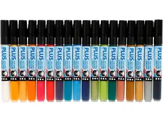 Plus Color Tusch, L: 14,5 cm, streg 1-2 mm, ass. farver, 5,5 ml, 18stk./ 1 pk.