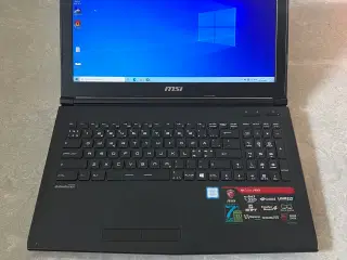 15,6” MSI GL62M 7RD, let gaming laptop, nytbatteri