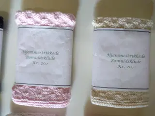 Hjemmestrikkede karklude / vaskeklude