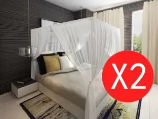 vidaXL myggenet til seng firkantet