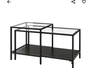 Glasbord med sort ramme