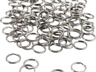 100 stk. Metal Nøgleringe 12 mm - Holdbar og Alsidig