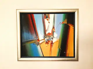 Abstrakt "Van Hussen" maleri. 
