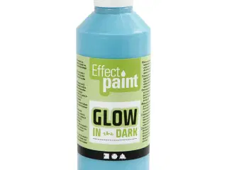 Selvlysende Maling, fluorescerende lyseblå, 250ml/ 1 fl.