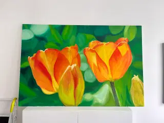 Maleri af tulipaner
