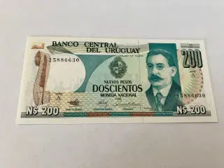 200 Nuevos Pesos Uruguay 1986
