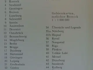 hansische handelsstrassen - atlas. tysk tekst, von