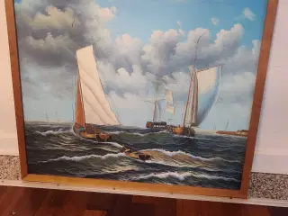 Utrolig flot maleri med sejlskibe