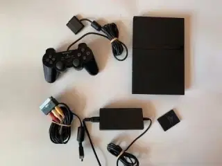 PS2 Slim Med 1 Controller Og Memory Card
