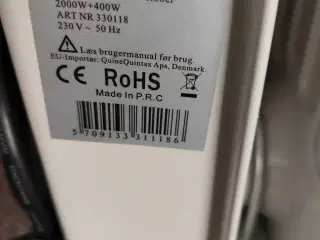 Olieradiator på EL