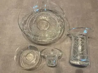 Rosendahl Filigran glasskål, lysestager og vase