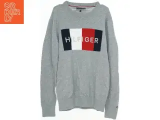 Grå sweatshirt med Hilfiger-logo fra Tommy Hilfiger (str. 164)