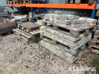 Assorterede fliser og sten - 6 paller