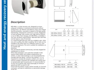 Varmegenindvinding - ventilator