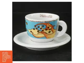 Kaffekop og underkop sæt fra D’Anc&#224;r (str. Ø 14,5. h. 6 cm ø. 8,5 cm)