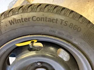 4 fælge med Continental vinterdæk