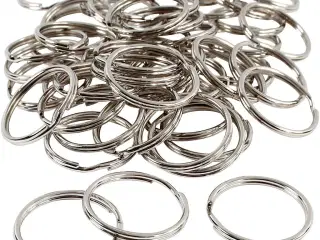 Metal Nøglering 30 mm - 80 stk. i Pakke