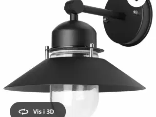 Sorte Ikea upplid udendørs lamper nye og ikke pakk