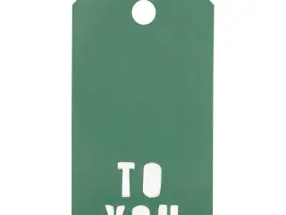 Grønne Manilamærker TO YOU, 5x10 cm, 15 stk.