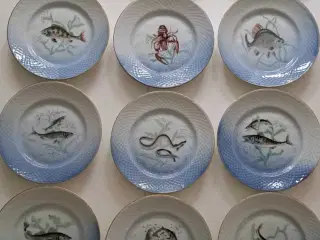 Mågestel med fiskemotiver