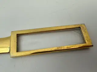 Vintage messing brevåbner med lup