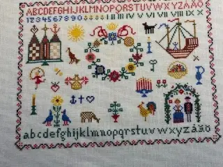 Håndbroderet korssting - unik