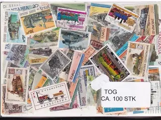 Tog på Frimærker. St/ust. 100 stk.