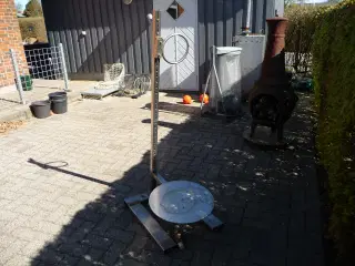 Opredningsstativ i rustfrit stål til fiskegarn.