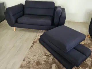 Sort/antracit 2 prs. sofa