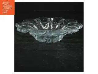 Gennemsigtig glas skål (str. 17 cm)