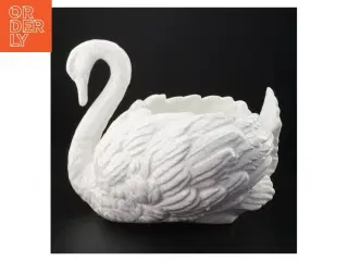 Porcelæns krukke i svaneform (str. 27 x 23 x 22 cm)