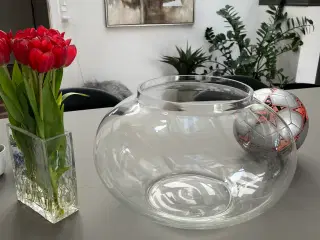 Glasbowle vase Ø40 cm 25 cm høj