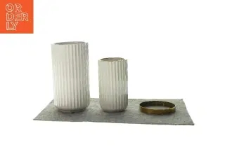 Vaser fra Lyngby Porcelæn (str. 21 x 11 16 x 9 og 11 x 2cm)
