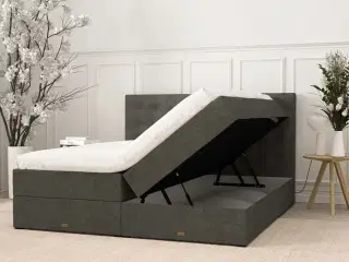 Opbevaringsseng, uden gavl | 180x210 cm (ekstra lang) | Grå (ubrugt)