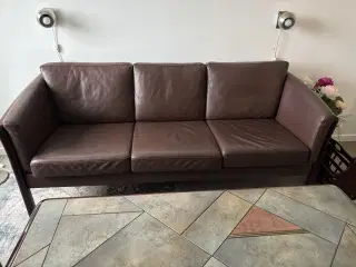 Sofagruppe i læder - Giv et bud