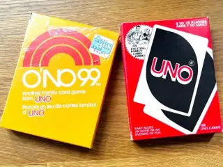 UNO-spil + O´NO 99. Begge ubrugte.