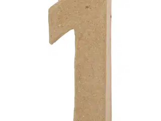 Håndlavet Papmaché Tal - 10 cm Dekoration