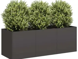 Plantekasse sort 120x40x40 cm koldvalset stål