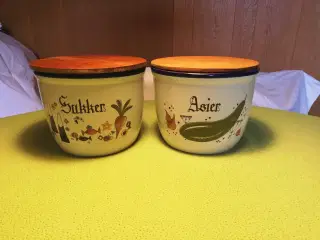 Knabstrup krukker asier og sukker  Pernilleserien