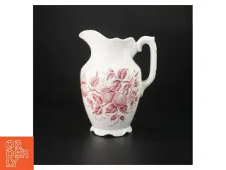 Stor fajancekande med rødt blomstermønster fra Agate (str. 23 cm)