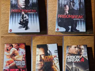 PRISONBREAK, 1-4 - Drama. 55 timer. DVD 23discs.
