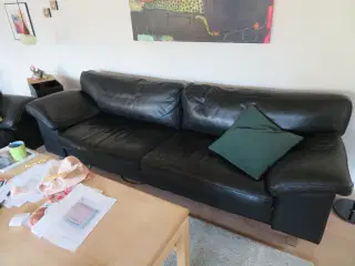 Sofagruppe, læder, Skalma, Lædersofaer, 3 + 2½