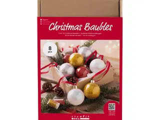 DIY Kit Julekugler, Glitter, 1 pk.