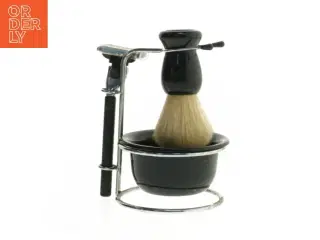 Barbersæt med barberkost og holder (str. 15 cm)
