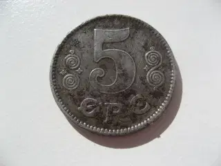 Flot/Pæn 5 øre 1919Jern, den gode